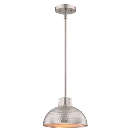 Westinghouse Pendant 60W Mini Ma-Lighte Hammered, Brushed Nickel Dome Shade 6309600